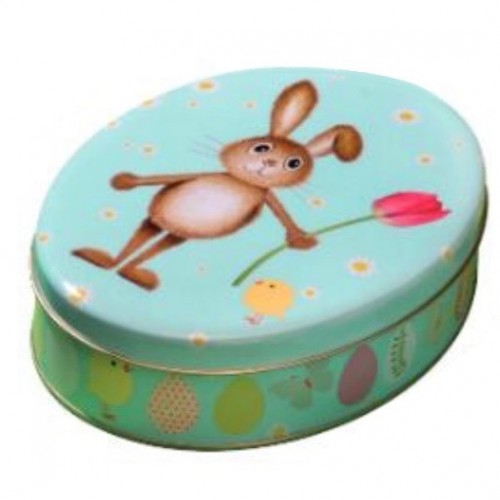 Boite métal motif lapin