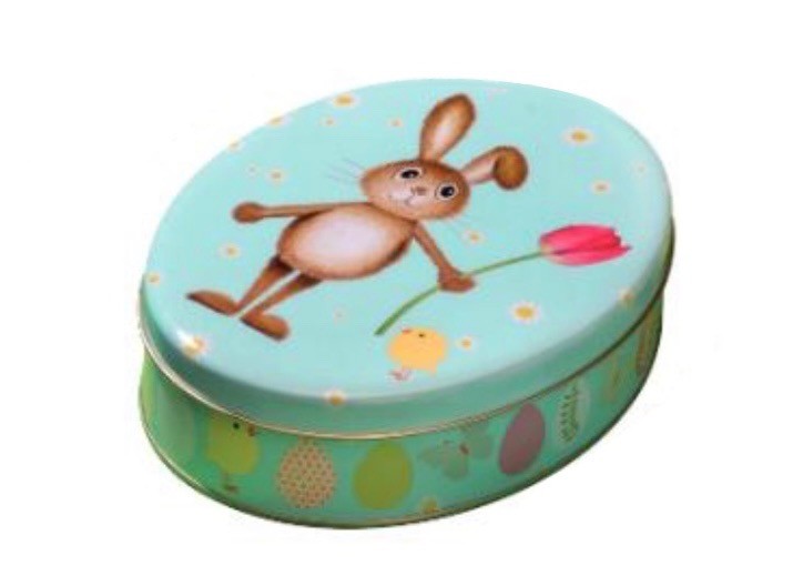Boite métal motif lapin